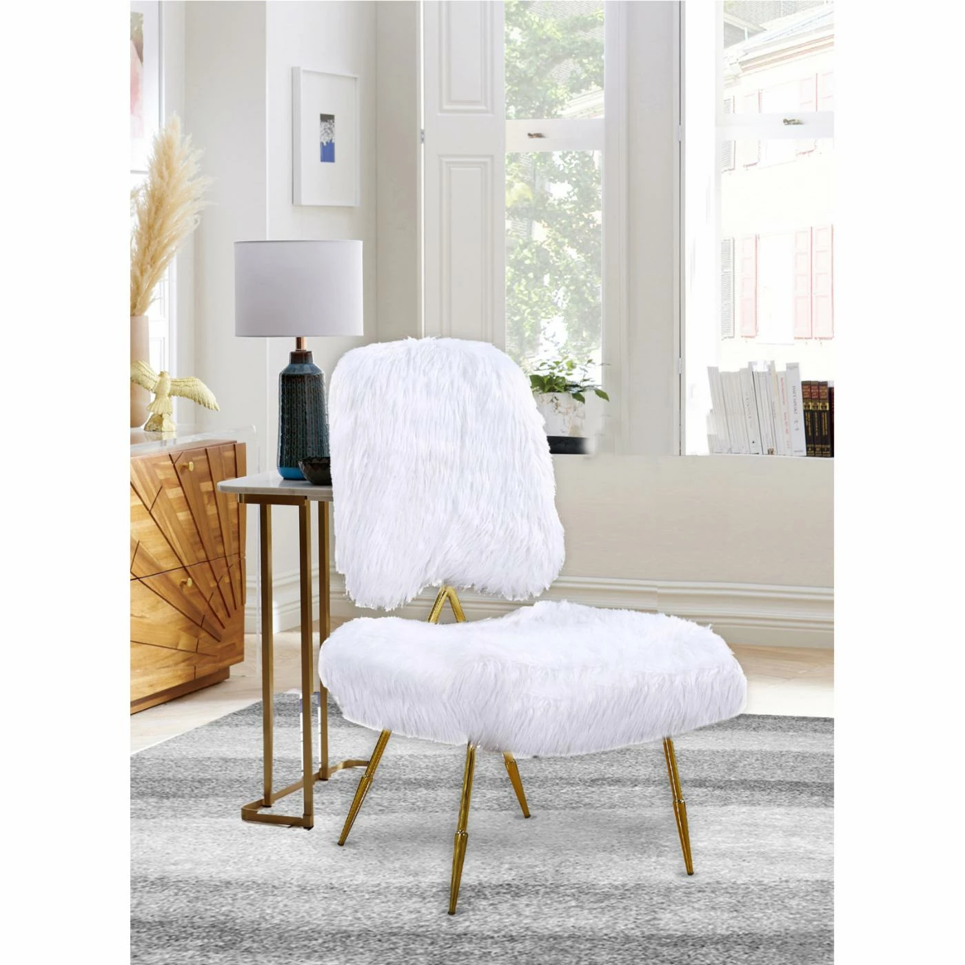 Best deal π Armless Chairs Meridian Furniture Inc Magnolia Upholstered Armless Accent Chair π― - Image 3
