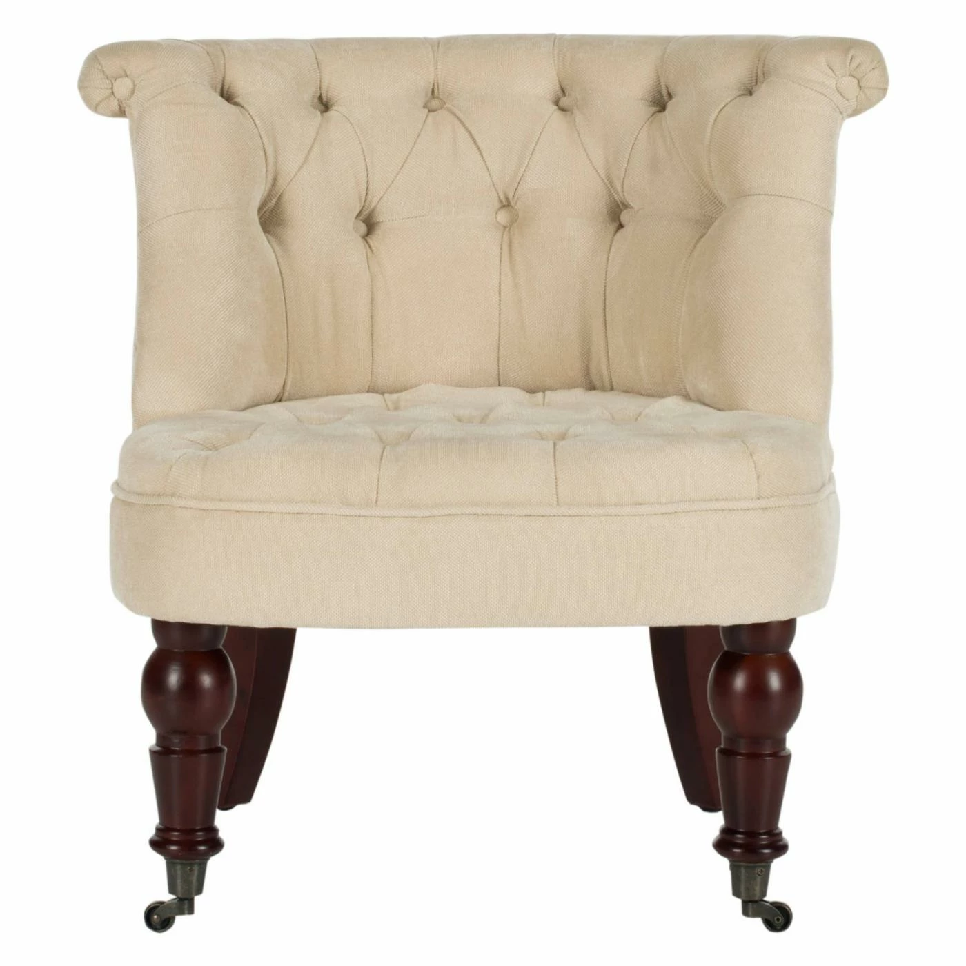 Coupon π€© Armless Chairs Safavieh Carlin Tufted Chair - Natural Cream β - Image 3