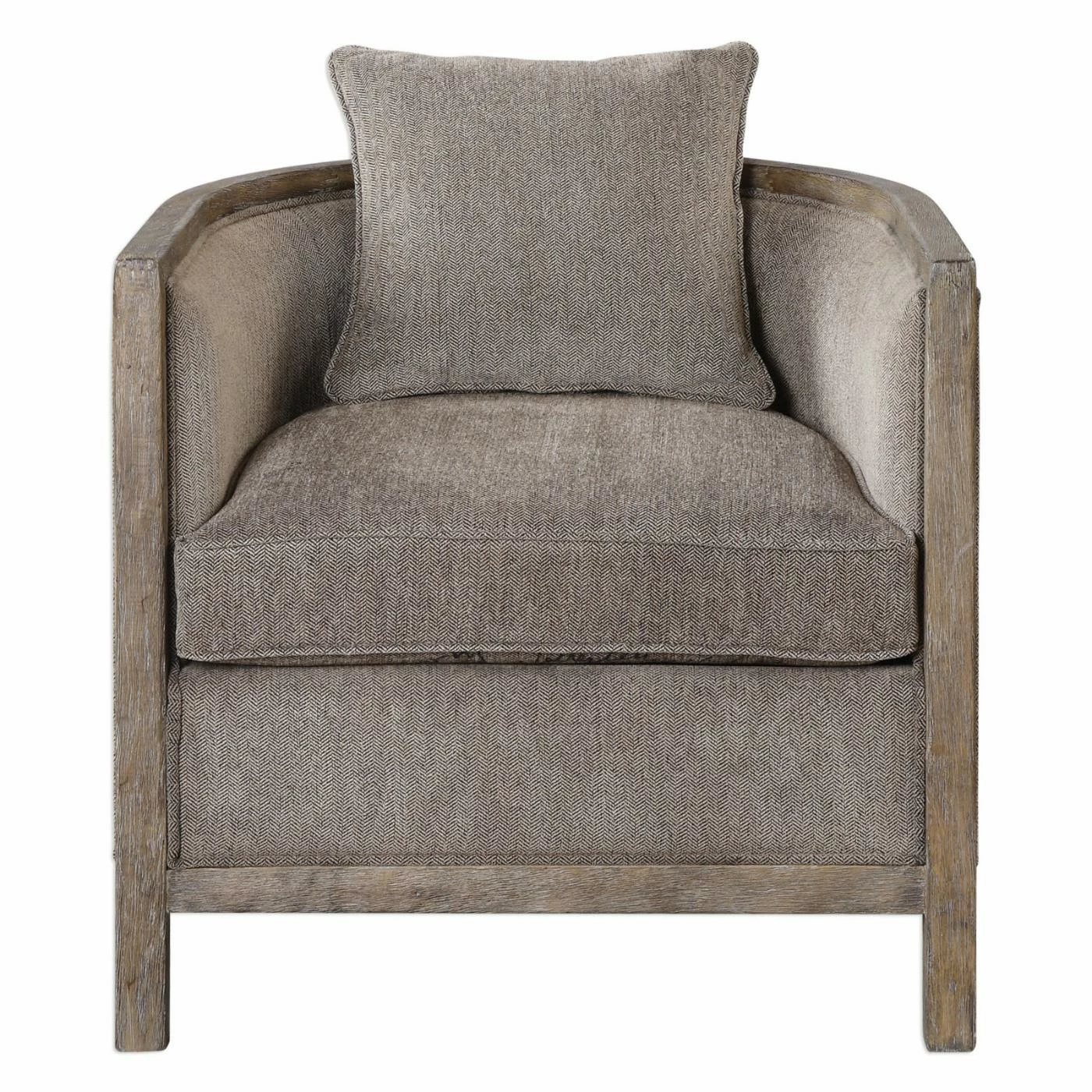 Brand new 𧨠Barrel Chairs HN Home Houma Transitional Gray Chenille Accent Chair βοΈ - Image 3