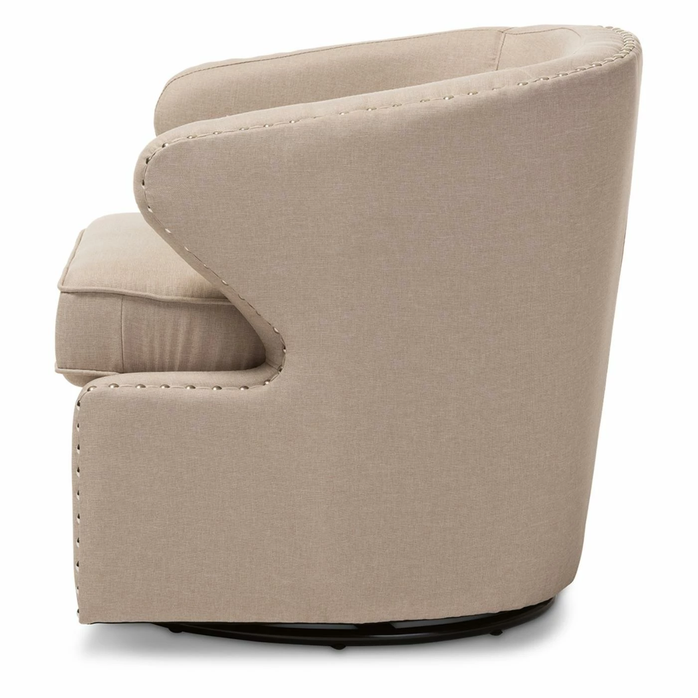Flash Sale ๐ Barrel Chairs Baxton Studio Finley Swivel Armchair ๐ - Image 3