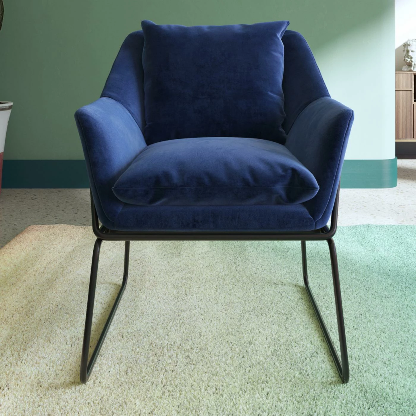Budget ๐ Arm Chairs DHP Avery Velvet Accent Chair โ๏ธ - Image 2