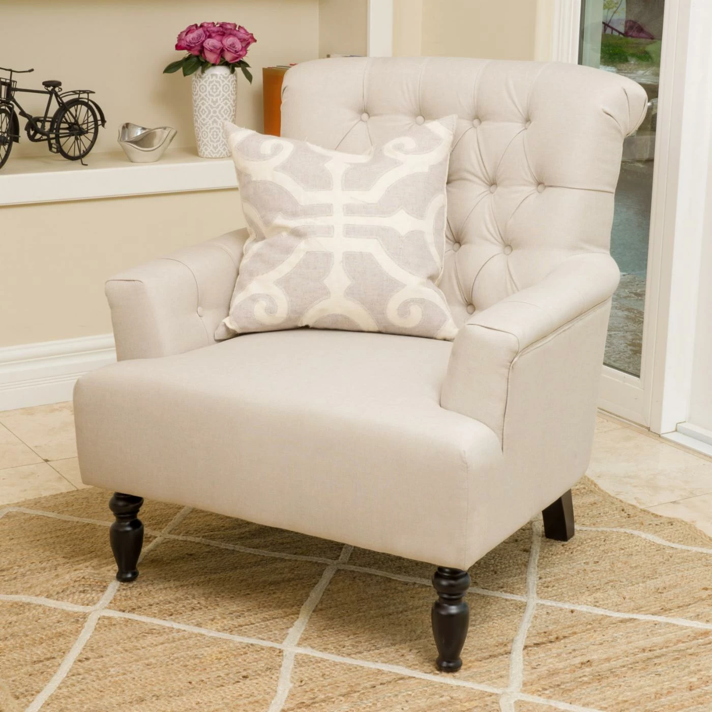 Buy ๐คฉ Best Selling Home Arm Chairs Shauna Tufted Club Chair ๐ - Image 2
