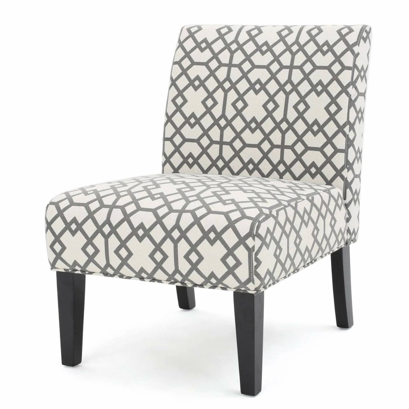 New ๐ Best Selling Home Armless Chairs Calliope Geometric Fabric Accent Chair ๐งจ - Image 2