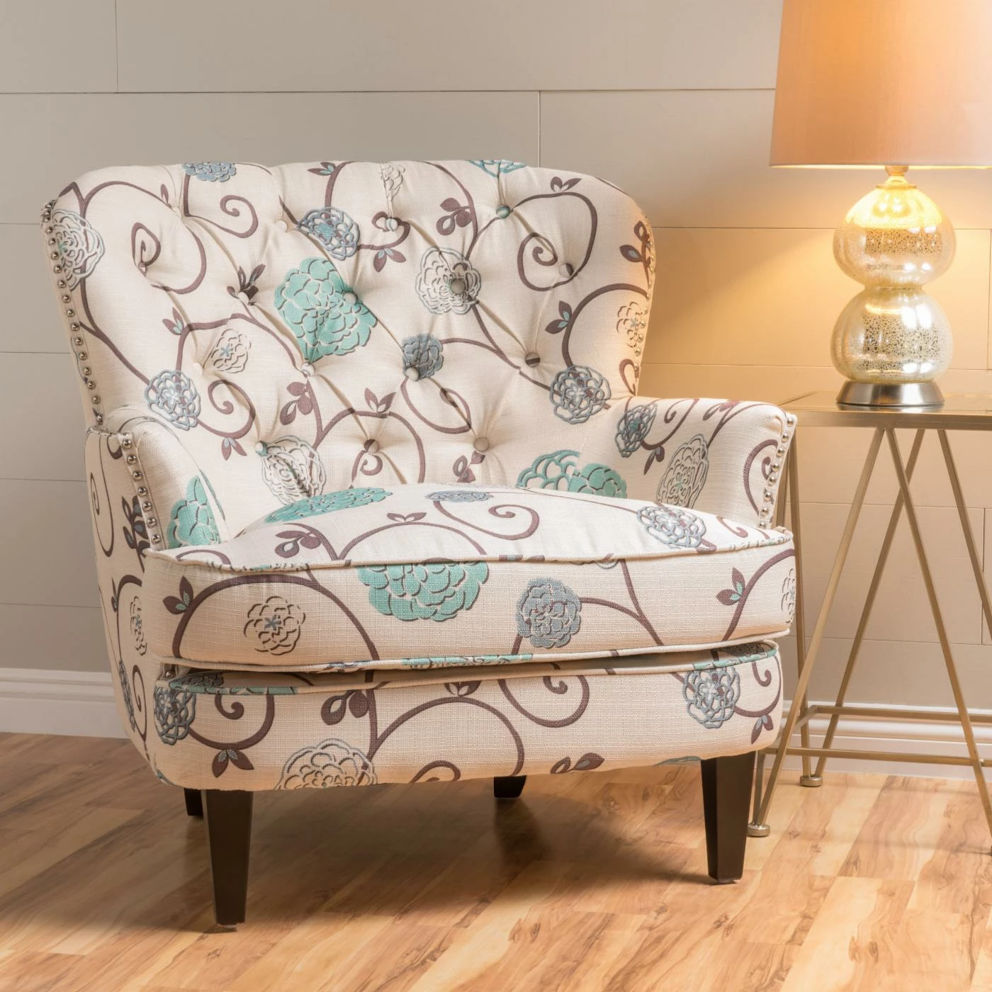 Discount ๐ Best Selling Home Arm Chairs Jerome Floral Fabric Club Chair ๐ - Image 2
