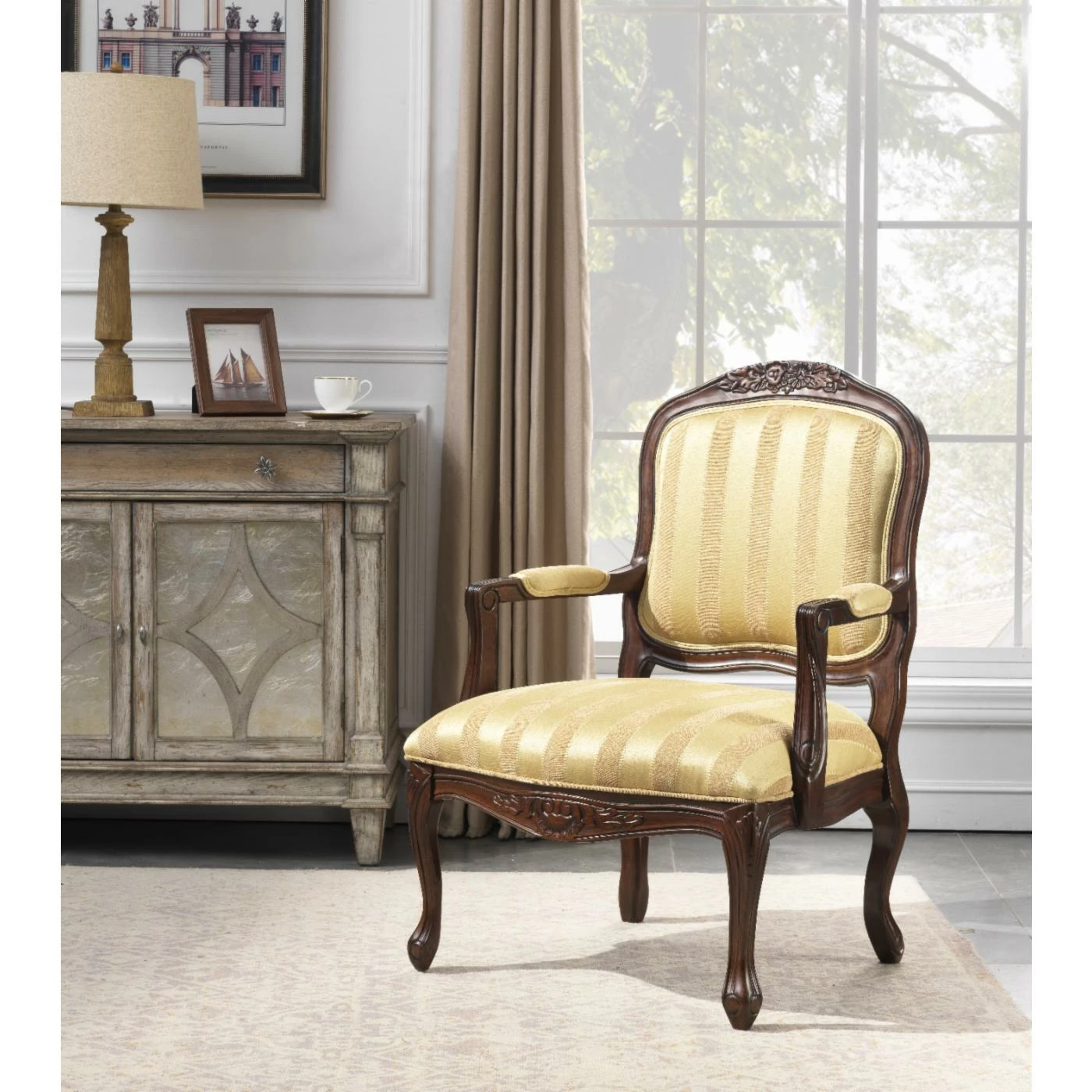 Outlet ๐งจ Arm Chairs Coast To Coast Striped Accent Chair ๐ฅฐ - Image 2