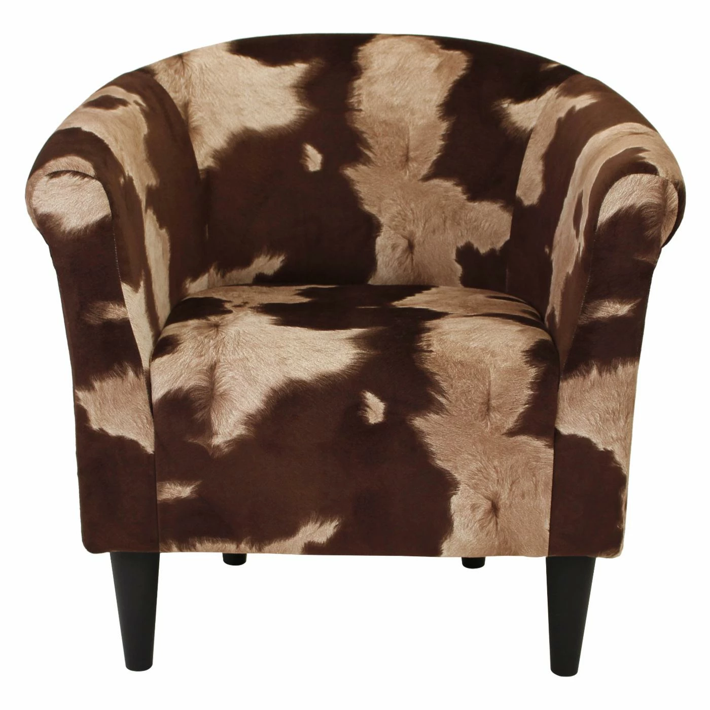 Promo π Barrel Chairs Fox Hill Savannah Cow Hide Print Club Chair π - Image 2