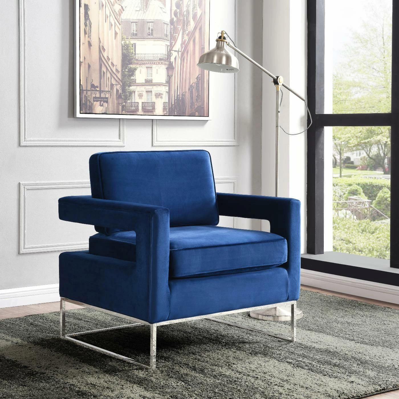 Best Pirce π― Arm Chairs Meridian Furniture Inc Noah Velvet Accent Chair π€© - Image 2