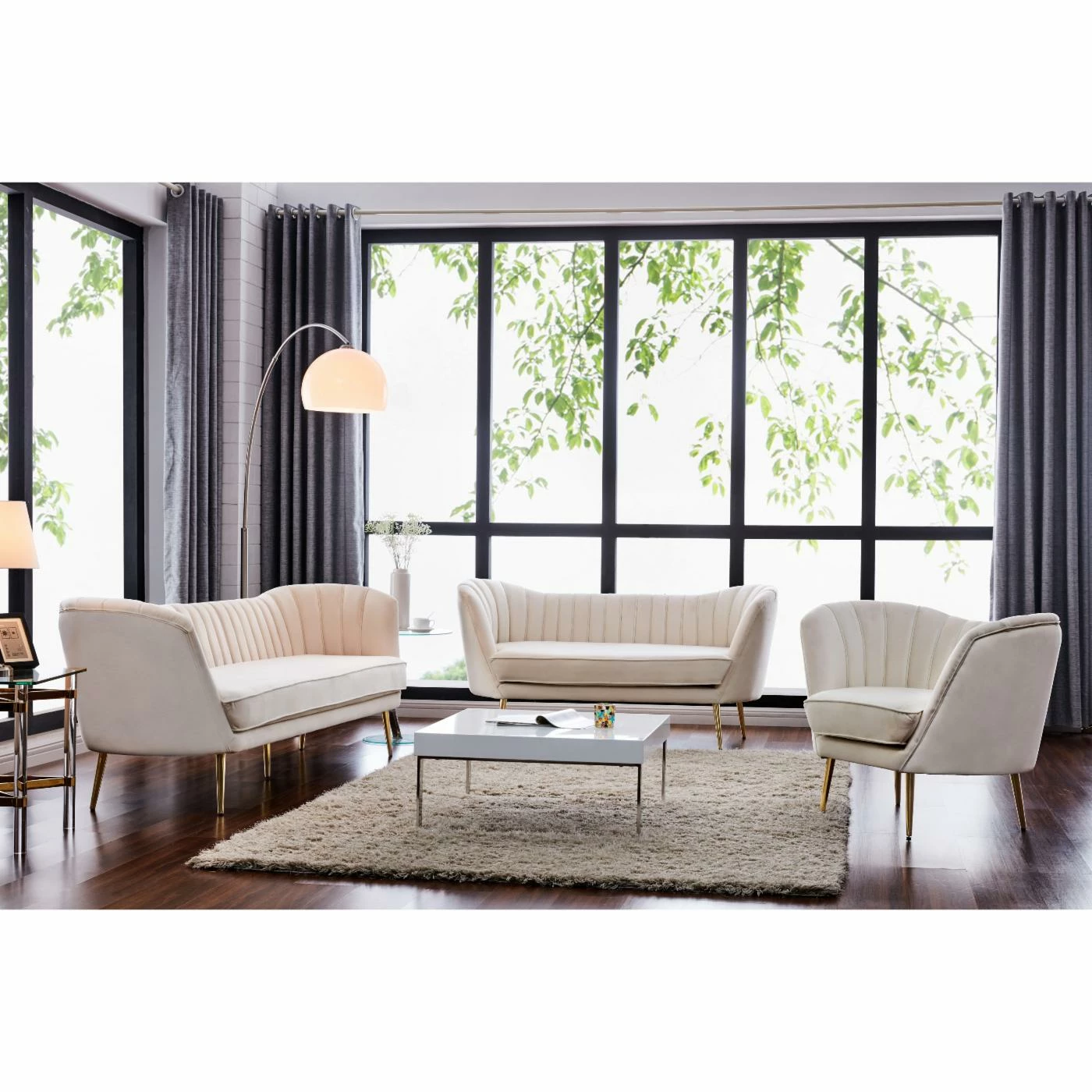 New β€οΈ Armless Chairs Meridian Furniture Inc Margo Velvet Chair β€οΈ - Image 2
