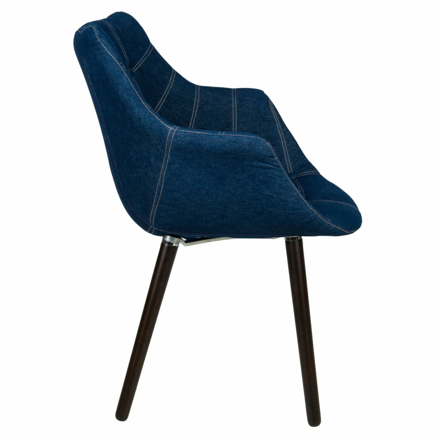 Best Sale ๐ Arm Chairs LeisureMod Milburn Tufted Denim Lounge Chair โญ - Image 2