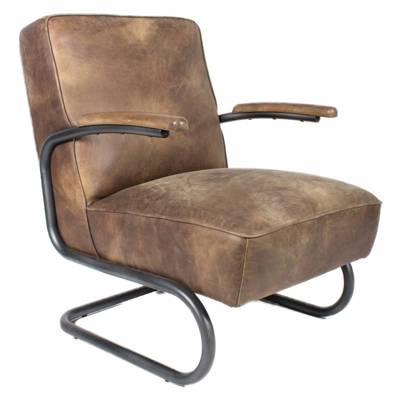 Budget ๐ Moes Home Collection Arm Chairs Moe's Home Collection Perth Leather Arm Chair - Light Brown ๐ - Image 2