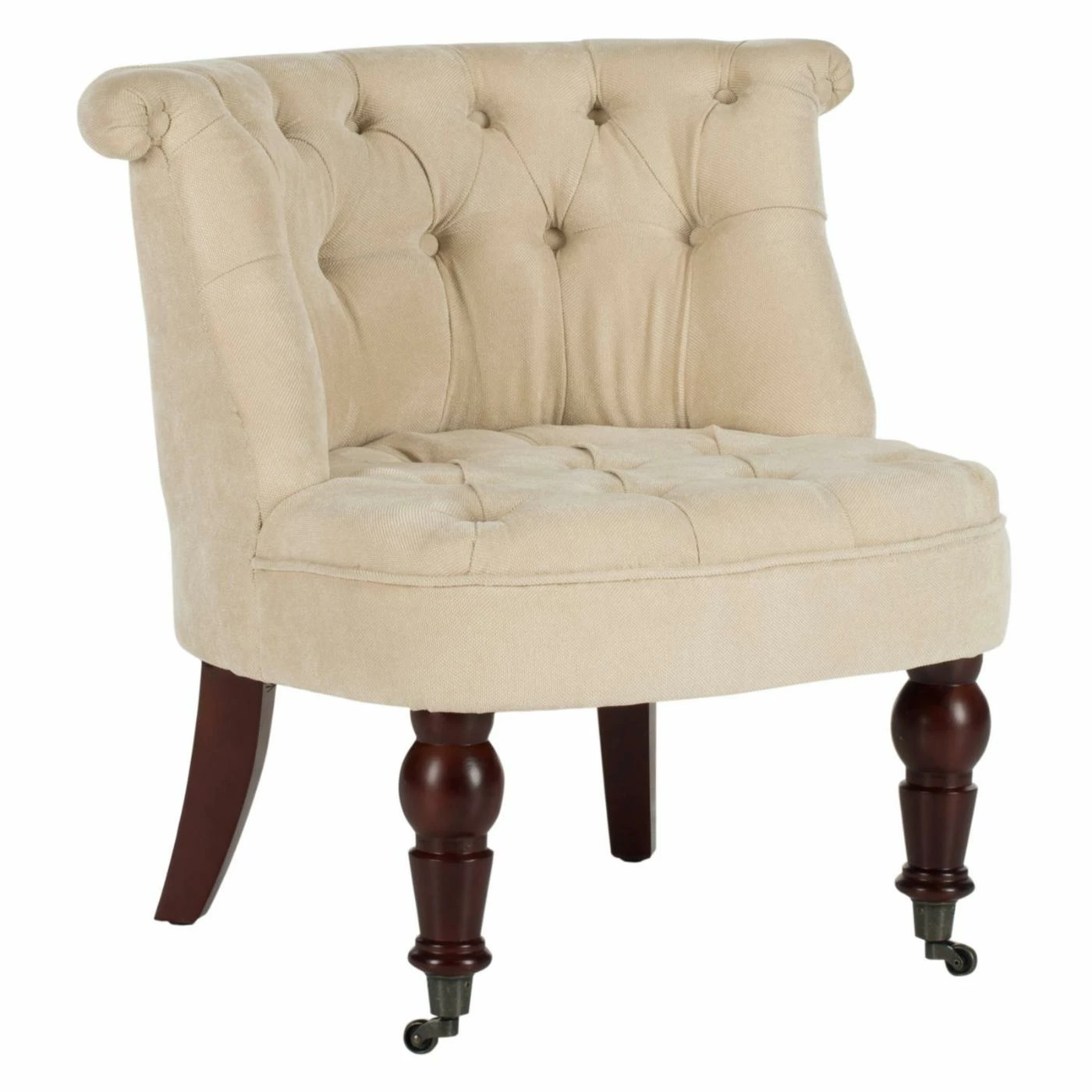 Coupon π€© Armless Chairs Safavieh Carlin Tufted Chair - Natural Cream β - Image 2