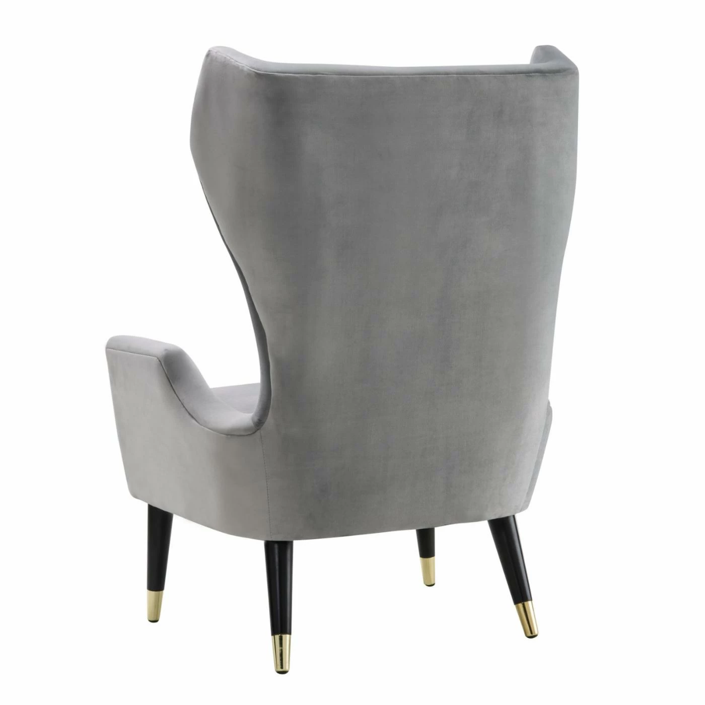 Hot Sale ๐ Wingback Chairs TOV Furniture Logan Grey Velvet Chair ๐ - Image 2
