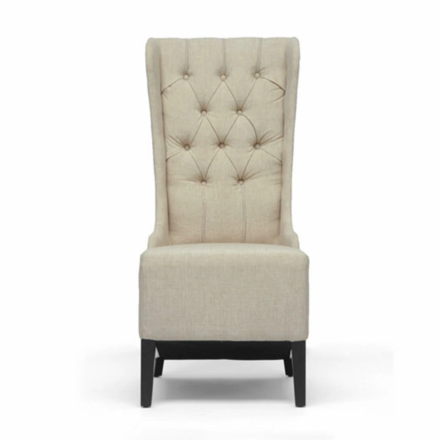 Deals ๐ฅฐ Wingback Chairs Baxton Studio Beige Linen Modern Accent Chair ๐ฏ - Image 2
