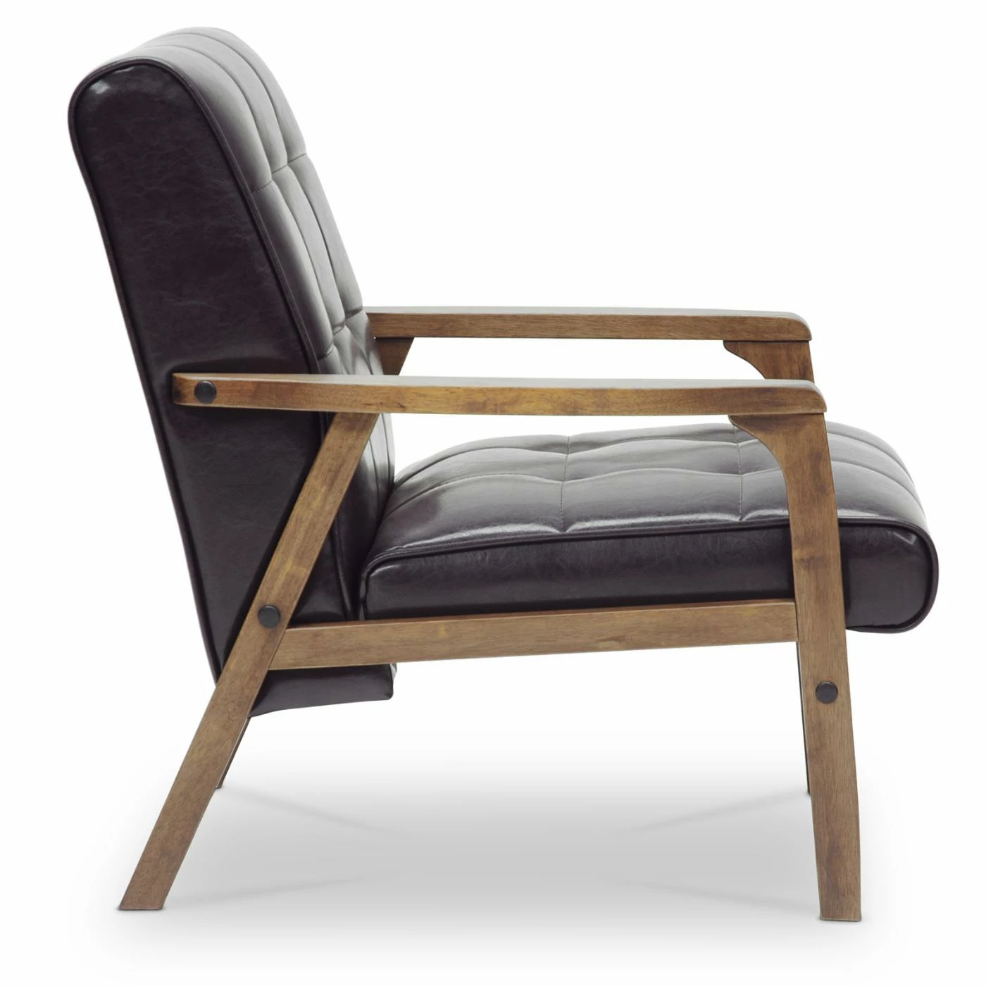 Coupon π₯° Arm Chairs Baxton Studio Mid-Century Masterpieces Club Chair - Brown β¨ - Image 2