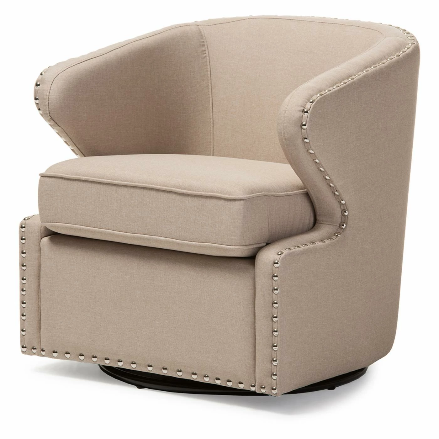 Flash Sale ๐ Barrel Chairs Baxton Studio Finley Swivel Armchair ๐ - Image 2