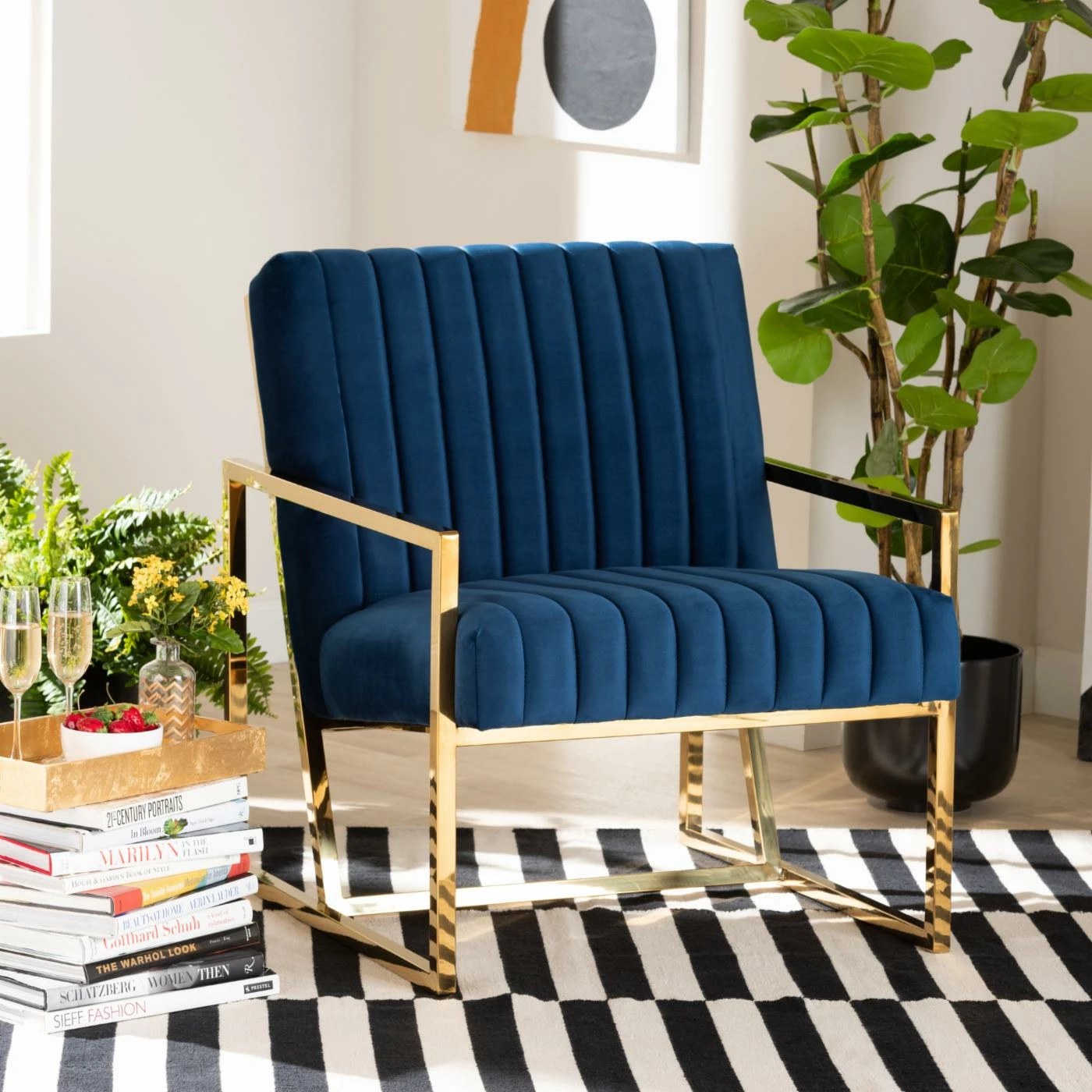 Flash Sale π€© Arm Chairs Baxton Studio Janelle Velvet Upholstered Accent Arm Chair β€οΈ - Image 2