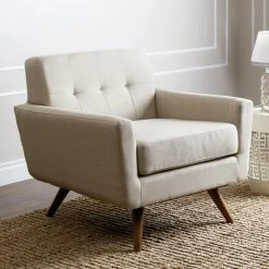 Discount โญ Arm Chairs Abbyson Boise Tufted Fabric Armchair โ