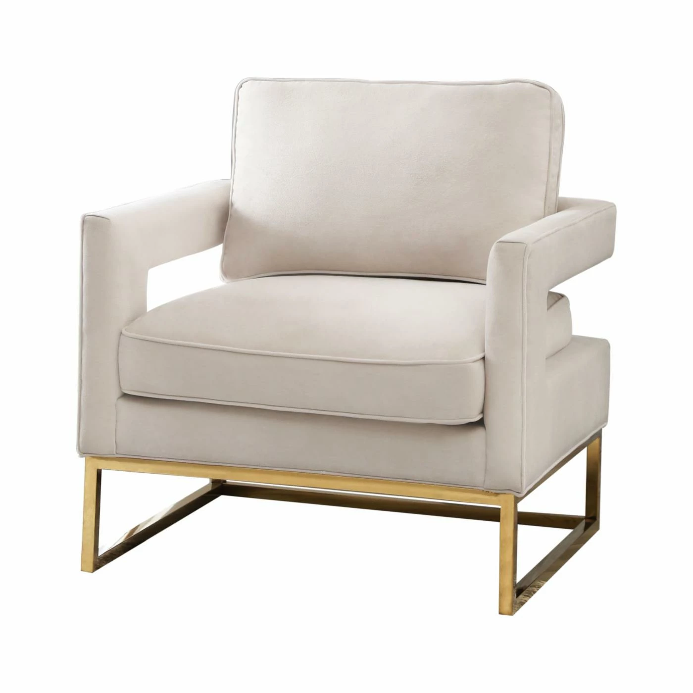 Promo β Arm Chairs Abbyson Kaden Velvet Armchair With Stainless Steel Base π