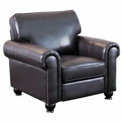 Best Pirce ๐ Club Chairs Abbyson London Brown Leather Chair ๐