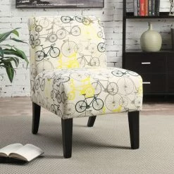 Brand new 😉 Armless Chairs Acme Furniture Ollano Accent Chair - Bike Pattern 👏