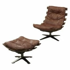 Outlet ✨ Armless Chairs Acme Furniture Gandy 2-Piece Chair And Ottoman 🛒
