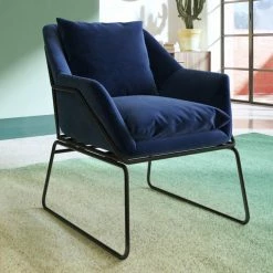 Budget ๐ Arm Chairs DHP Avery Velvet Accent Chair โ๏ธ