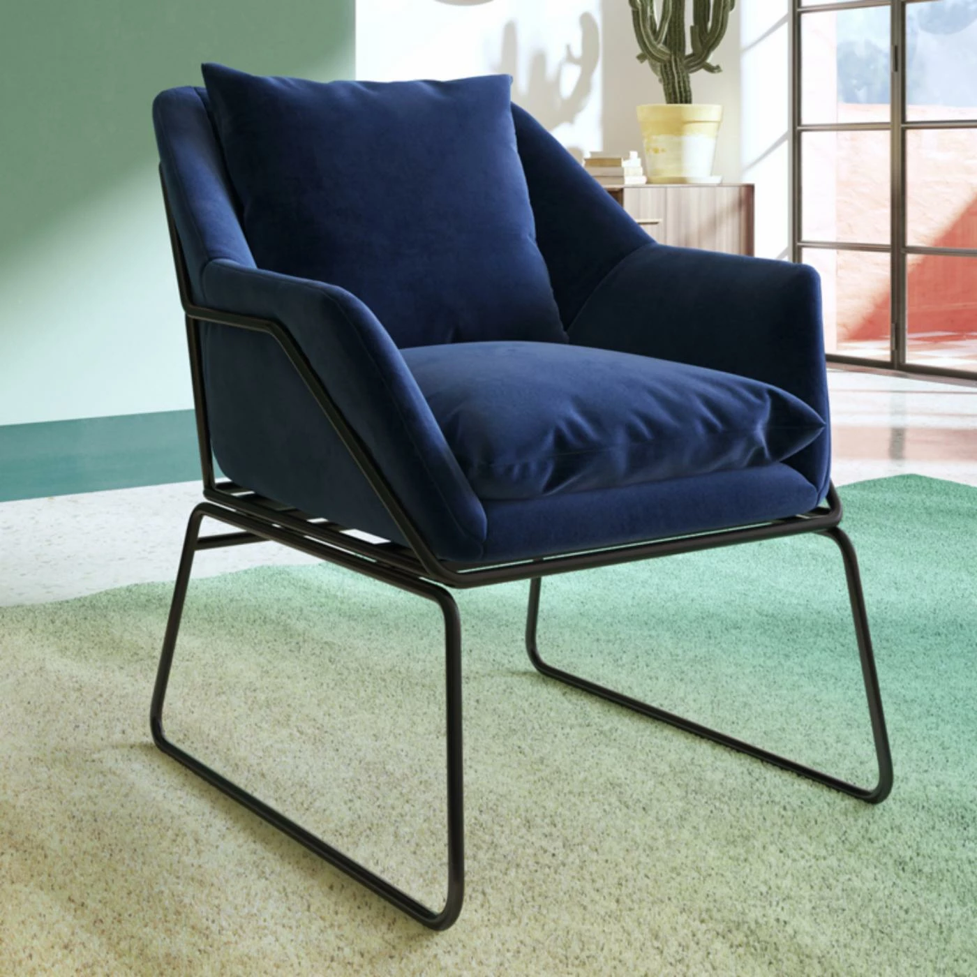 Budget ๐ Arm Chairs DHP Avery Velvet Accent Chair โ๏ธ