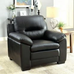 Best deal 🧨 Club Chairs Benzara Parma Faux Leather Contemporary Accent Arm Chair 🧨