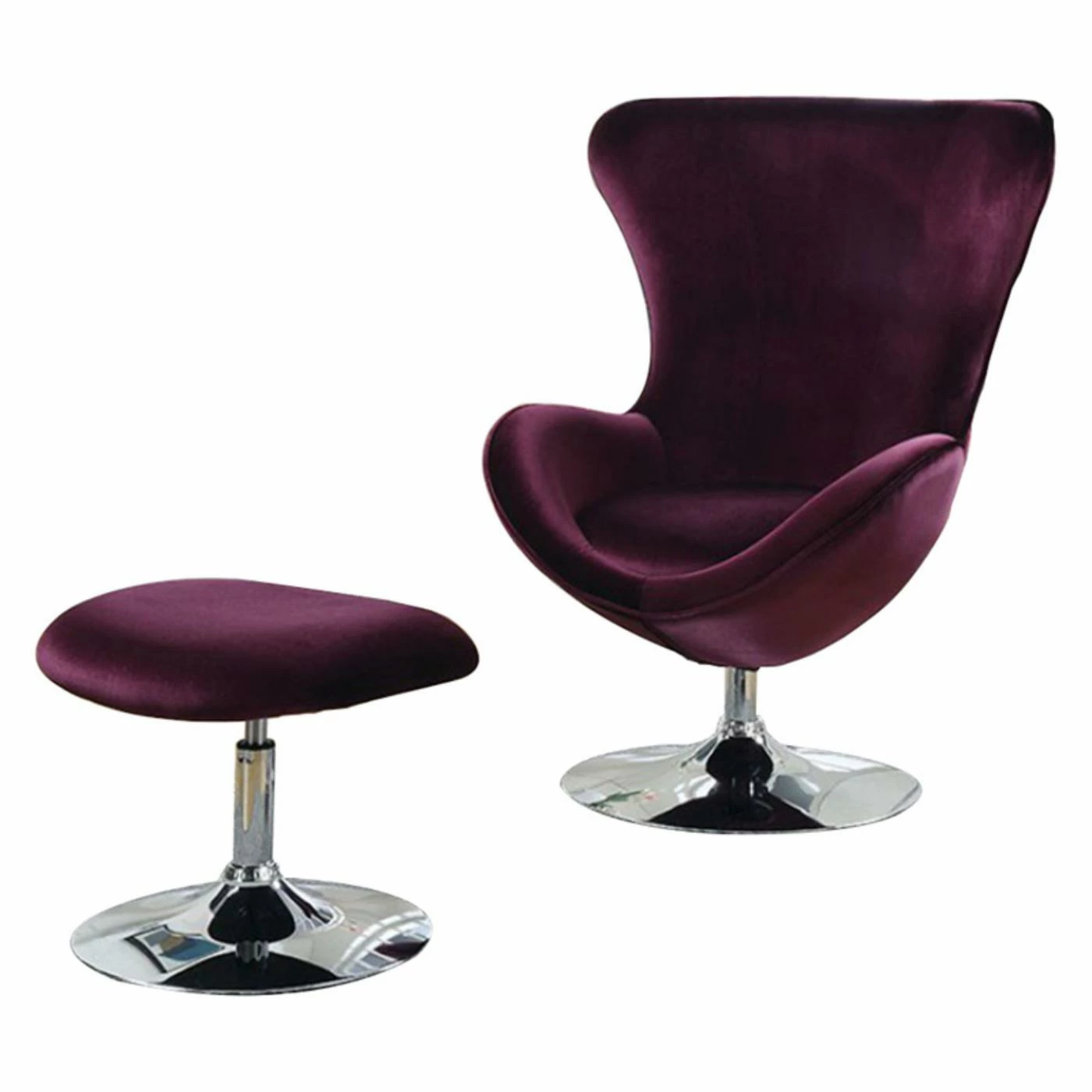 Best reviews of β€οΈ Egg Chairs Benzara Eloise Mid-Century Wingback Accent Chair With Ottoman π