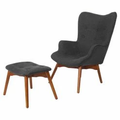 Top 10 ❤️ Wingback Chairs HN Home Charney Mid-Century Modern Arm Chair With Ottoman 🧨