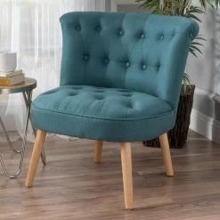 Deals ⌛ Best Selling Home Armless Chairs Claudia Fabric Tufted Chair ⭐