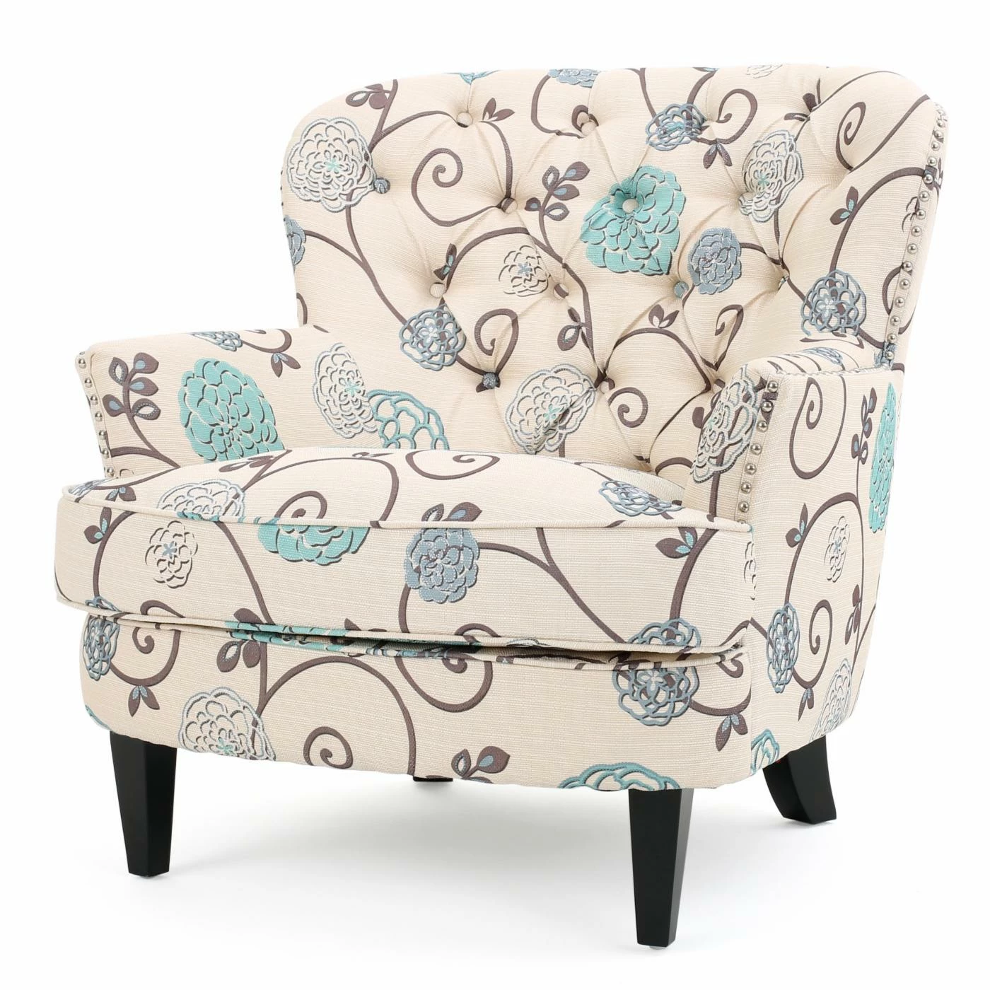 Discount ๐ Best Selling Home Arm Chairs Jerome Floral Fabric Club Chair ๐