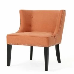 Cheapest ๐ Best Selling Home Armless Chairs Adel Fabric Occassional Chair โญ