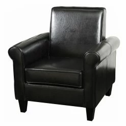 Discount 🧨 Best Selling Home Arm Chairs Black Square Back Club Chair 😍