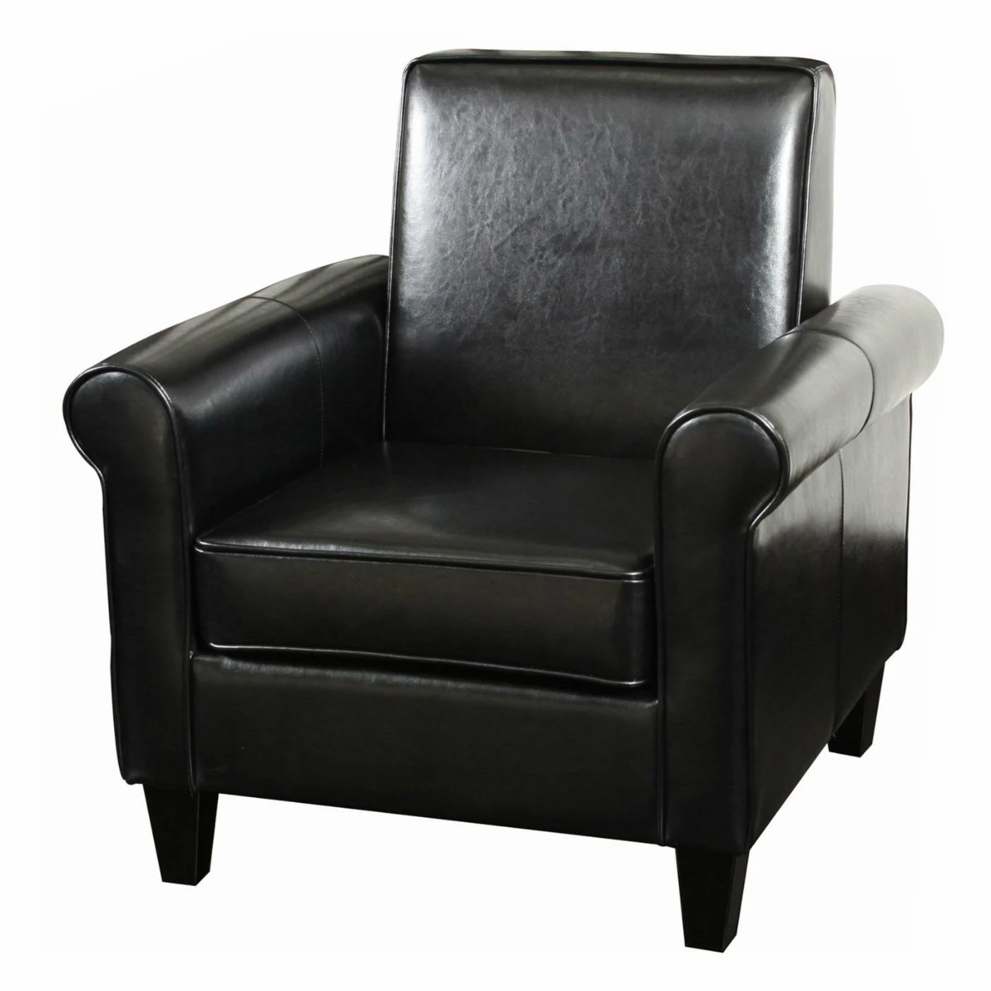 Discount ๐งจ Best Selling Home Arm Chairs Black Square Back Club Chair ๐