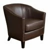 Best deal 👏 Best Selling Home Club Chairs Brown Studded Club Chair 🎉