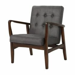 Hot Sale ๐ Arm Chairs HN Home Adams Mid-Century Modern Tufted Microfiber Club Chair ๐ฅฐ