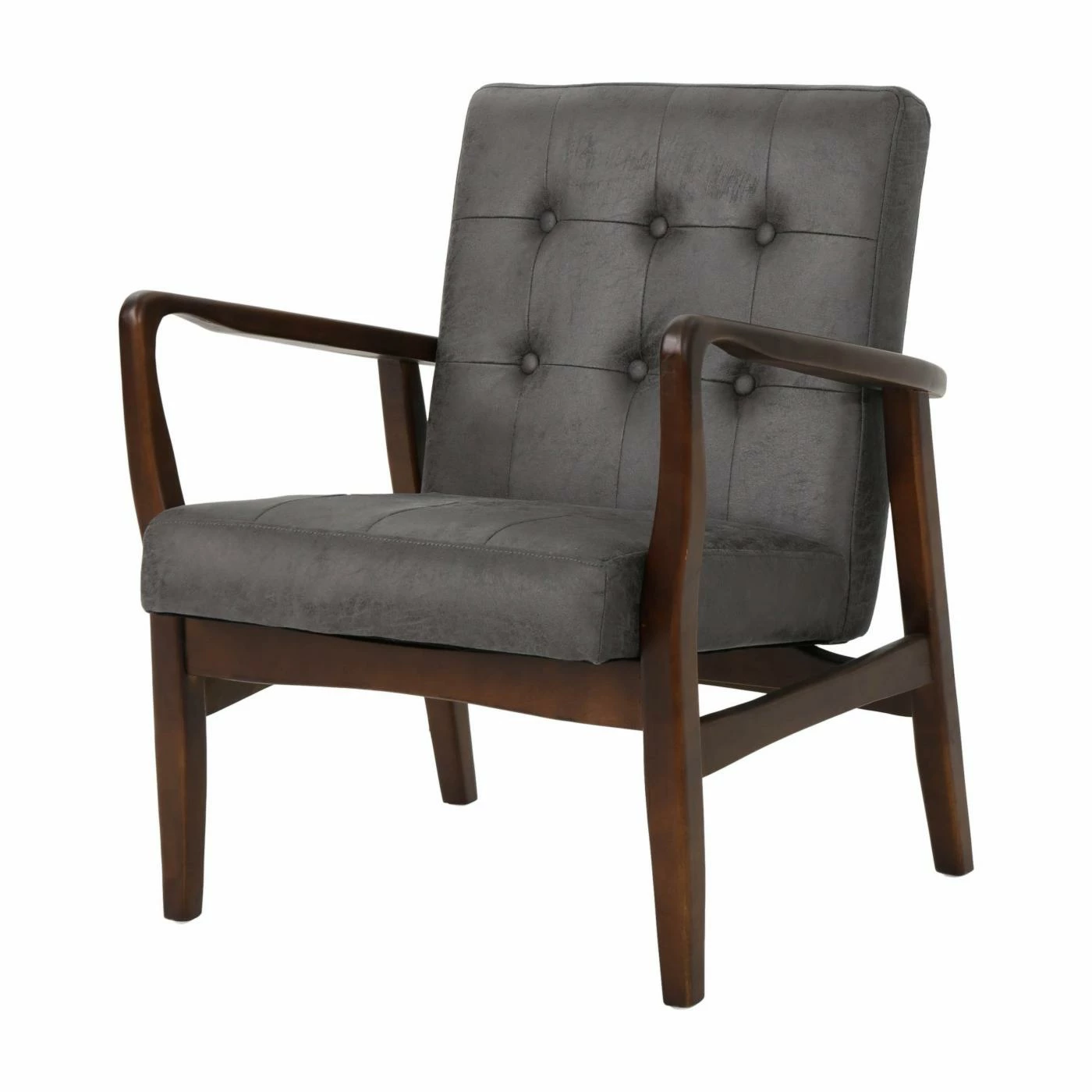 Hot Sale ๐ Arm Chairs HN Home Adams Mid-Century Modern Tufted Microfiber Club Chair ๐ฅฐ