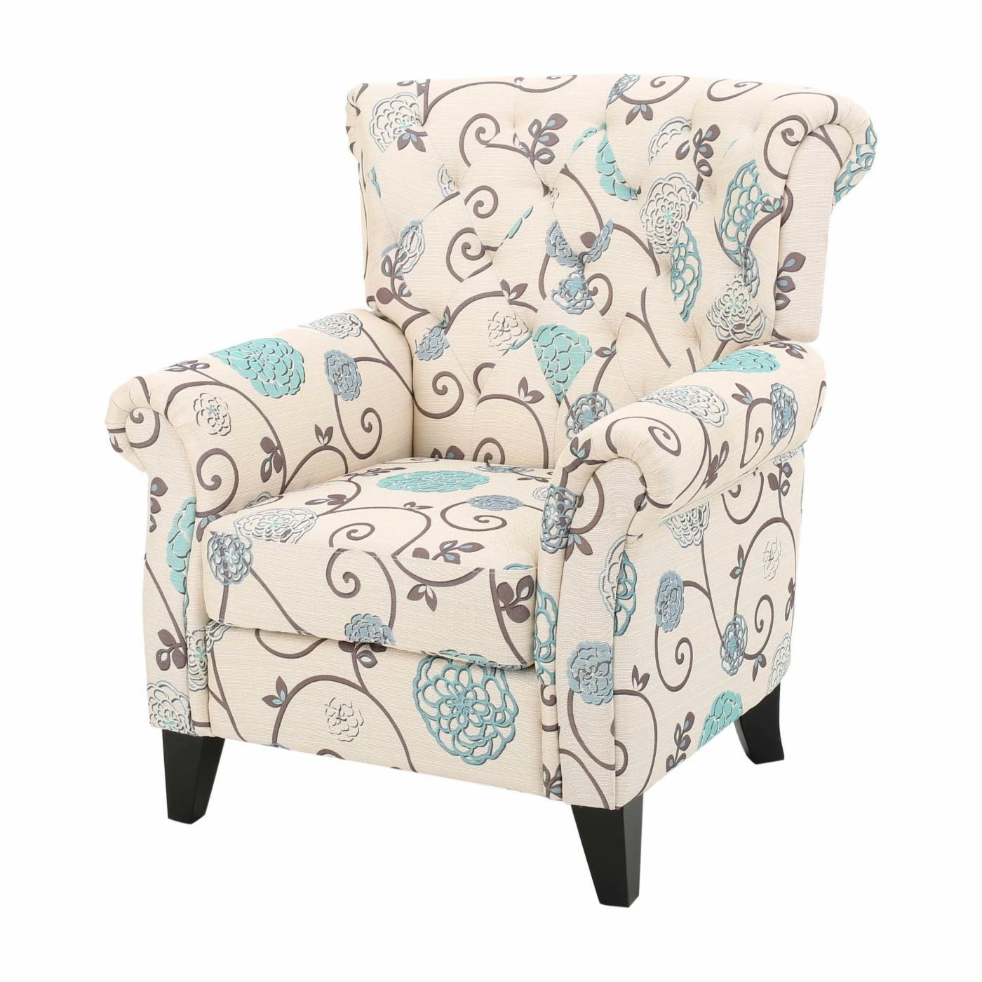 Cheapest π Best Selling Home Arm Chairs Greggory Floral Fabric Tufted Chair β
