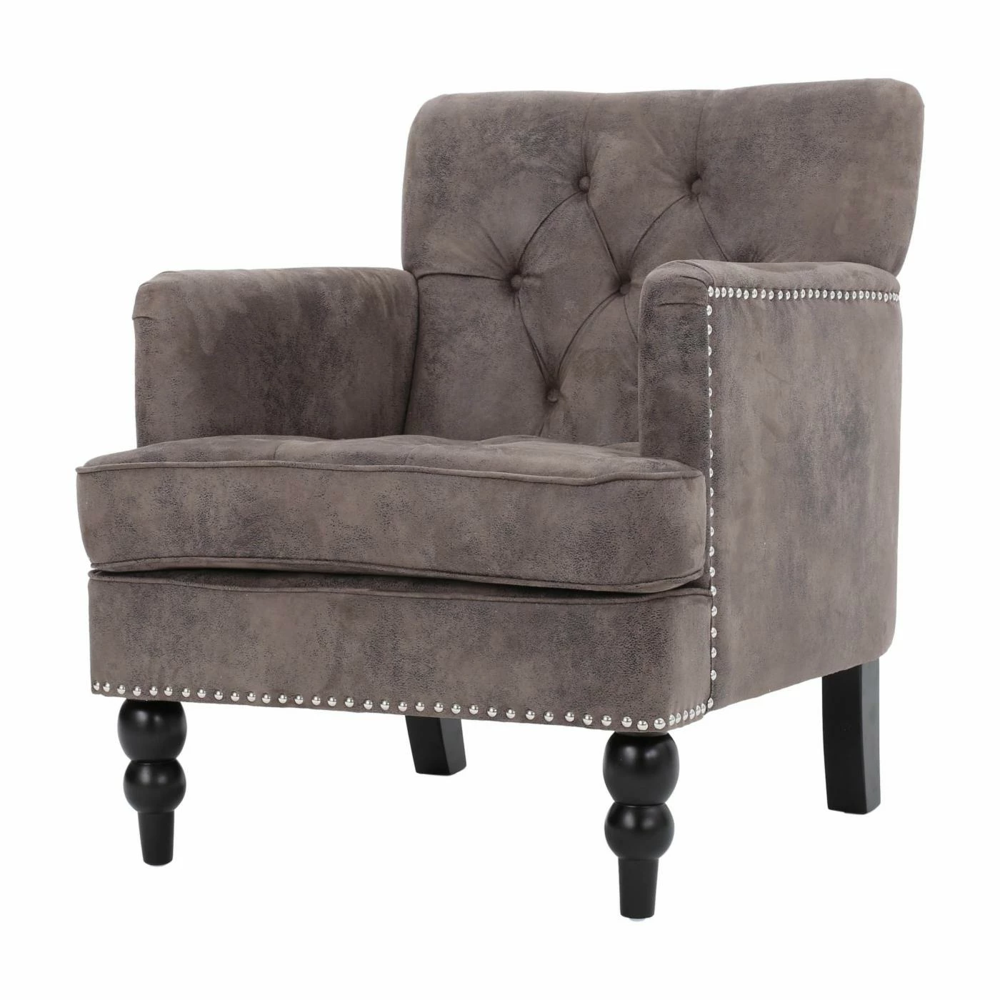 Flash Sale βοΈ Best Selling Home Arm Chairs Malone Tufted Microfiber Club Chair With Nailhead Trim π€©