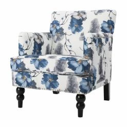 Best deal 😍 Best Selling Home Arm Chairs Boaz Floral Club Chair With Nailhead Trim 👍