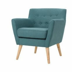 Promo ⭐ Best Selling Home Arm Chairs Meena Button Tufted Club Chair 👏