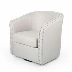 Top 10 ๐คฉ Best Selling Home Barrel Chairs Maya Contemporary Swivel Barrel Accent Chair ๐