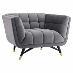 Discount 💯 Club Chairs Modway Adept Upholstered Velvet Armchair ✔️