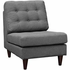 Cheap 💯 Armless Chairs Modway Empress Upholstered Fabric Lounge Chair 🤩
