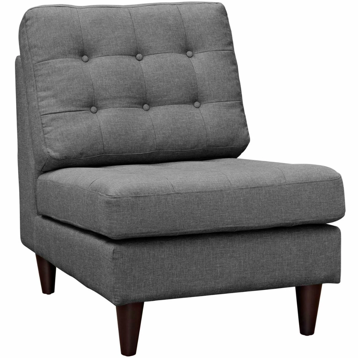 Cheap ๐ฏ Armless Chairs Modway Empress Upholstered Fabric Lounge Chair ๐คฉ