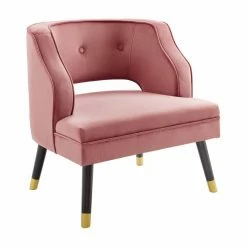Best Sale โ๏ธ Armless Chairs Modway Traipse Tufted Open Back Performance Velvet Armchair ๐