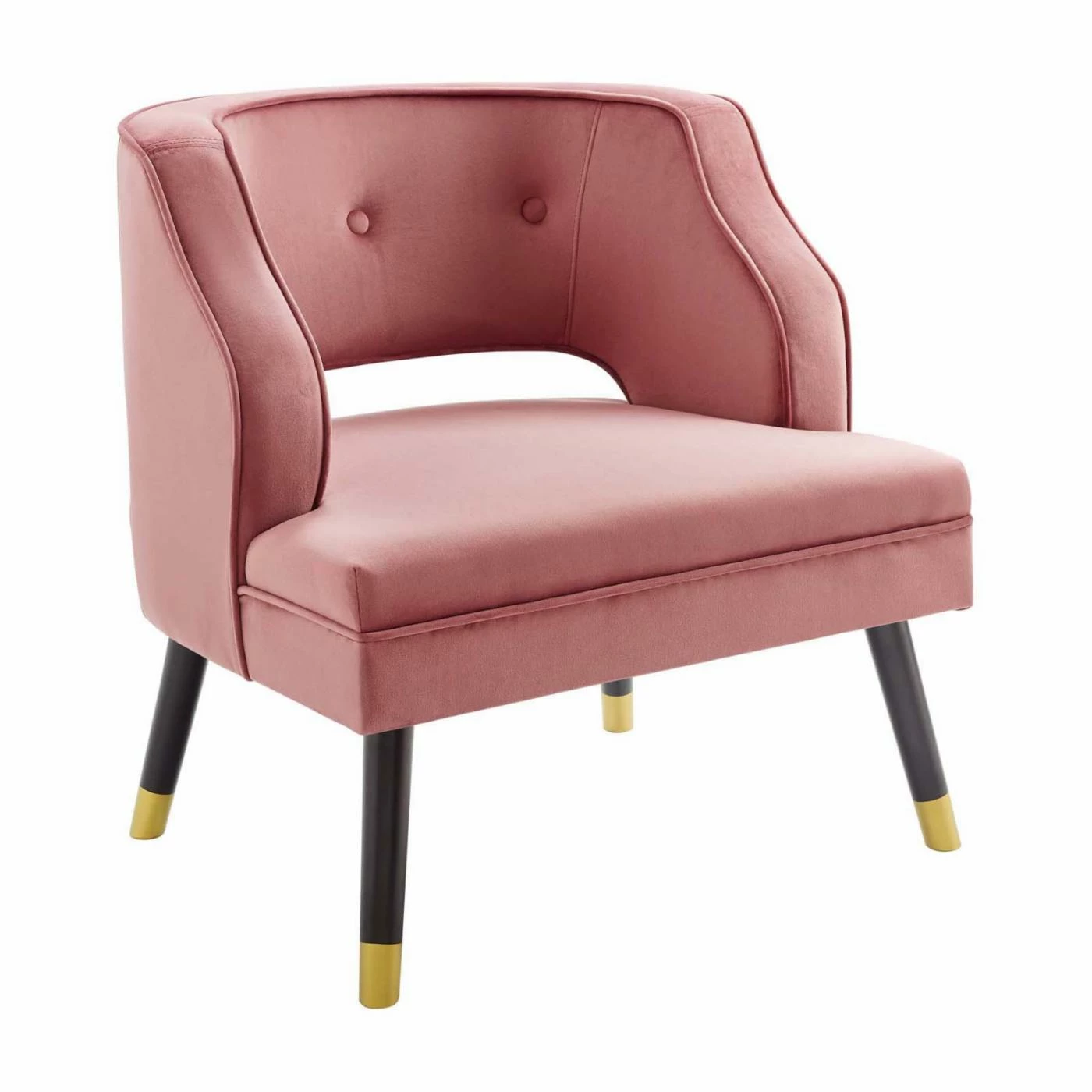 Best Sale โ๏ธ Armless Chairs Modway Traipse Tufted Open Back Performance Velvet Armchair ๐