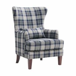 Wholesale 🧨 Wingback Chairs Picket House Furnishings Avery Plaid Upholstered Wingback Chair 🌟