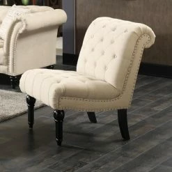 Buy โจ Armless Chairs Picket House Furnishings Twine Armless Upholstered Accent Chair ๐